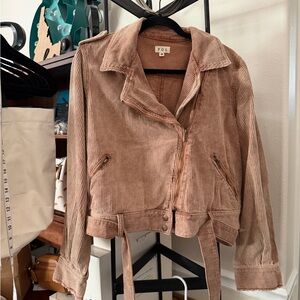 POL Women's Brown Corduroy Utility Jacket